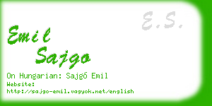 emil sajgo business card